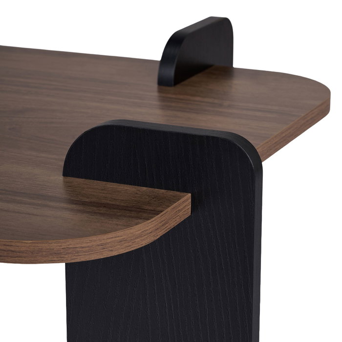 Nordure Mesa de Centro Venezia Walnut y Wood Black